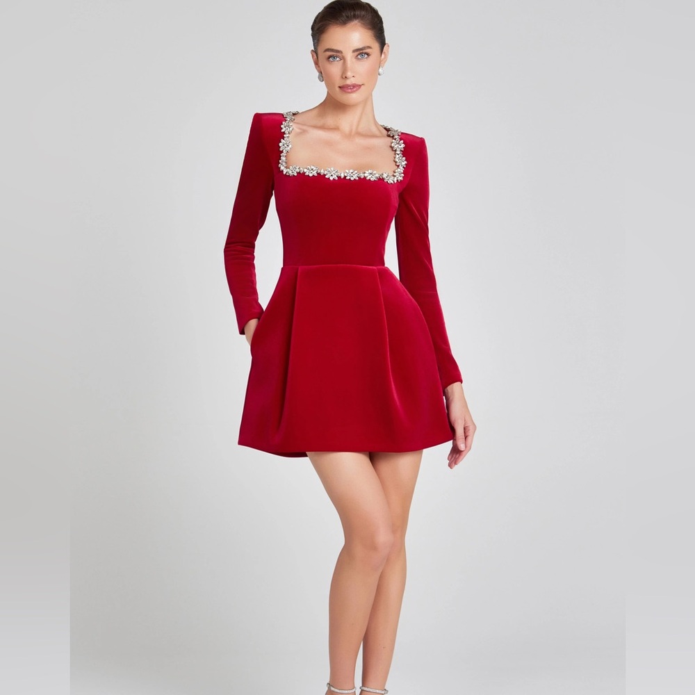 NADINE MERABI - Kimberly Dress in Red